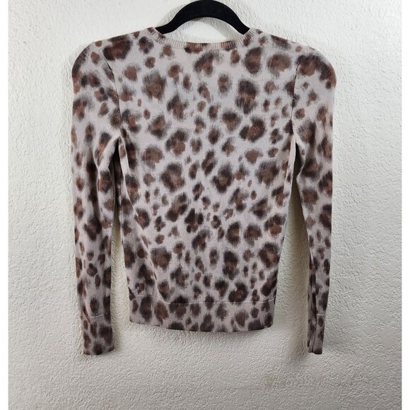 LOFT Leopard Print Cardigan - Brown and Cream - Picture 3 of 5
